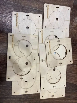Кондуктор - Шаблон для сверления подрозетников 68 мм - 5 шт от 1 до 5 отверстий - 5 шт от 1 до 5 отверстий