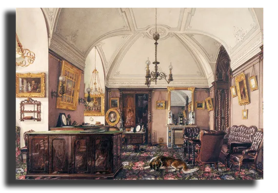 Репродукция "Ухтомский Константин Андреевич - Кабинет"