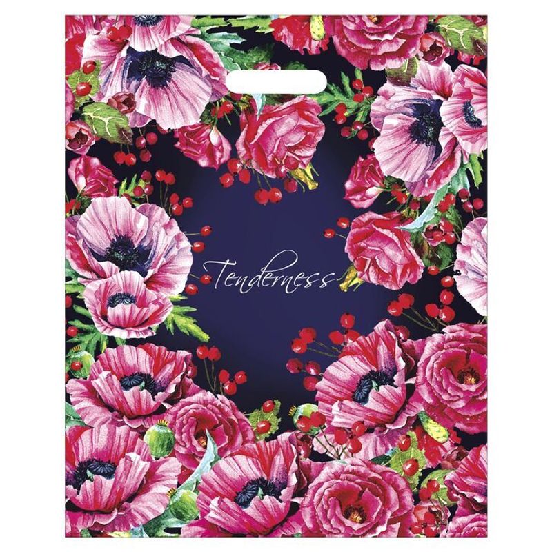 Пакет прорубная ручка Россия 38*47 см 60 мкм ПВД Нежность 1 шт 500 шт/кор