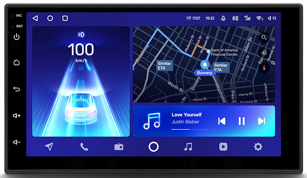 2DIN магнитола - Teyes CC2 PLUS монитор 7" IPS на Android 10, ТОП процессор, 4G SIM-слот, 4/32 Гб
