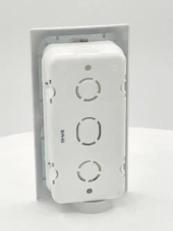 Блок Выключатель двухклавишный + розетка с заземлением скрытой установки BYLECTRICA СветоПрибор серия СТИЛЬ, белый, 2В-РЦ-693