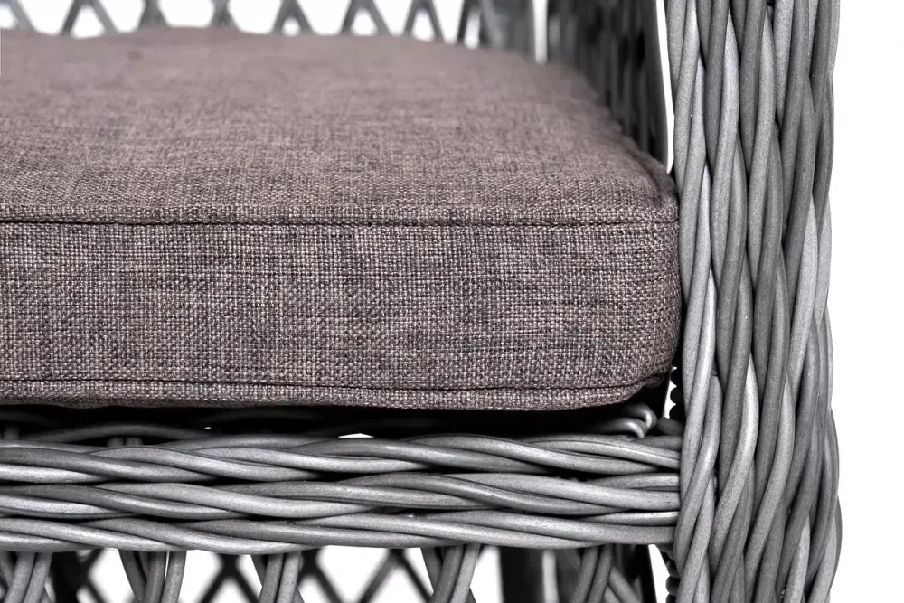 "Катания" обеденная группа плетеная на 6 персон, цвет графит