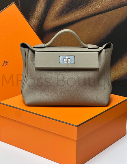 Женская сумка Hermes бежевого цвета