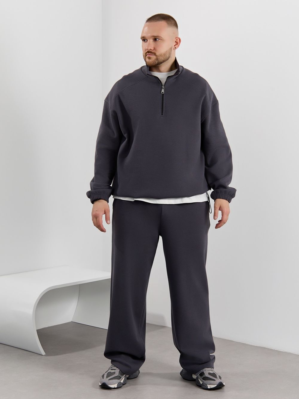 Толстовка мужская Интер-1 Виотекс ГРАФИТОВЫЙ