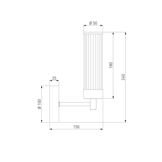 60166/1 / настенный светильник / латунь