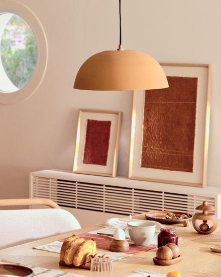 Подвесной светильник Nibla из металла с терракотовым эффектом Ø46см
