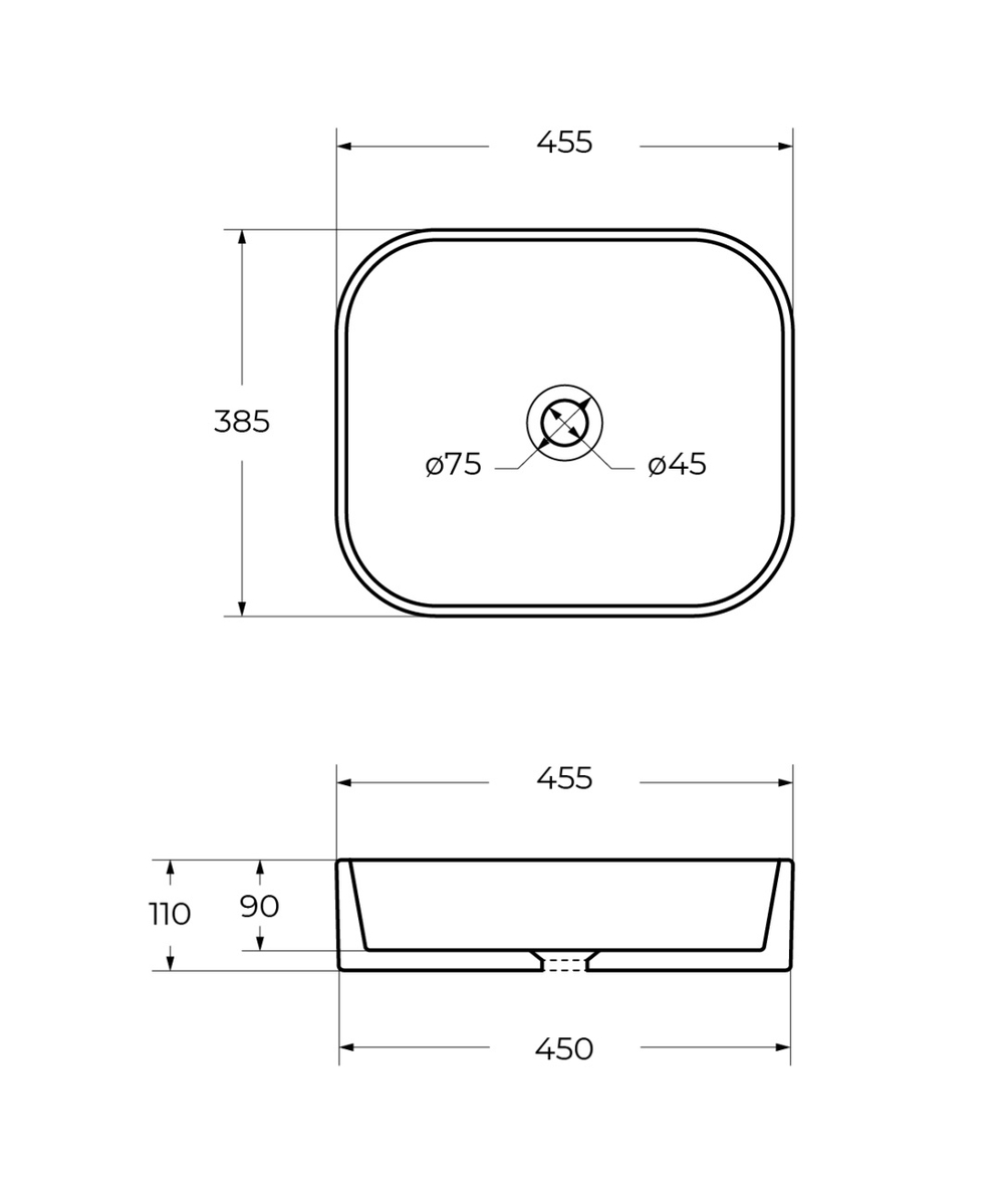 Раковина накладная Cezares CZR-6450