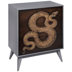 Комод Серпентис с 3 ящиками Грей