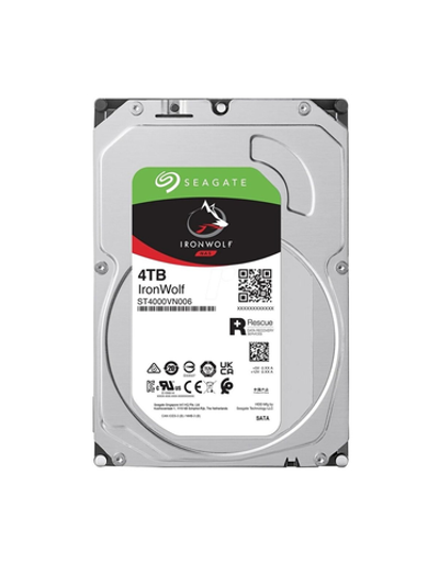 Seagate IronWolf NAS HDD SATA 4Tb, 5400 rpm, 256Mb buffer, 512e/4Kn, ST4000VN006, 1 year, (аналог ST4000VN008)