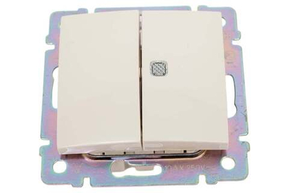 Выключатель двойной с индикацией Valena, слоновая кость Valena Classic LEGRAND