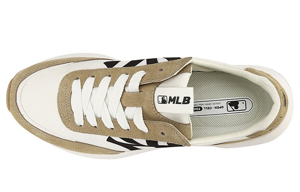 MLB Chunky Jogger New York Yankees Slip Resistant Abrasion Resistant Low top Chunky Sneakers Unisex Khaki