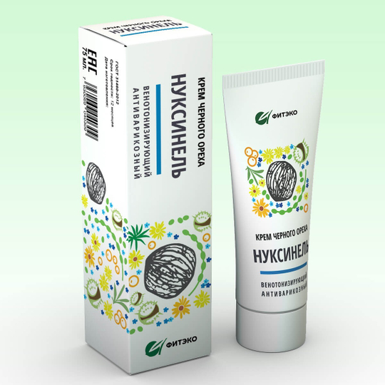 КРЕМ ЧЕРНОГО ОРЕХА «НУКСИНЕЛЬ» - ВЕНОТОНИЗИРУЮЩИЙ, АНТИВАРИКОЗНЫЙ