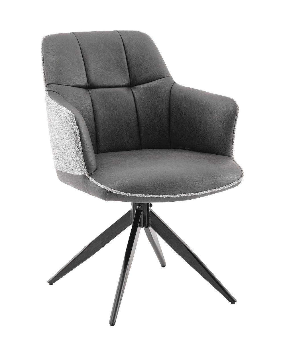 Стул обеденный Naya серый экокожа букле