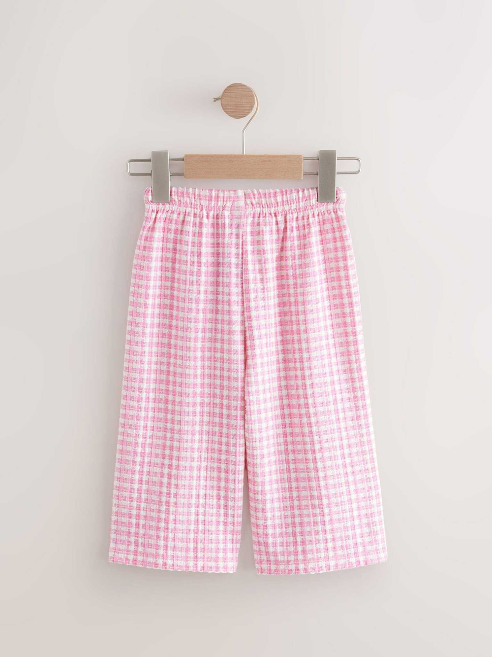 Брюки широкие для девочки Next E51-656, Розовый, Белый