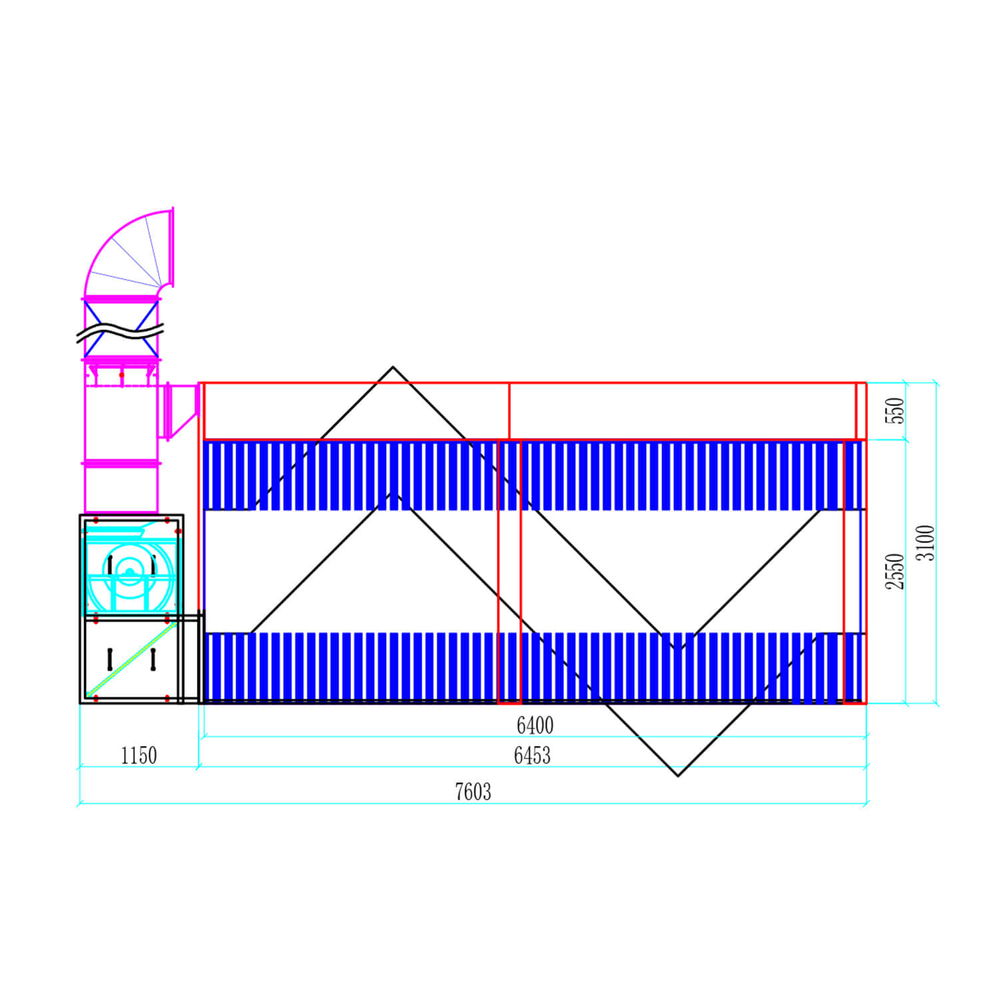 WDK-410 Пост подготовки с диагональным потоком воздуха