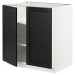 Тумба - IKEA METOD/МЕТОД ИКЕА, 80х60 см, черный/белый