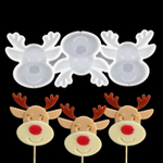 Силиконовая форма для леденцов «Рождественский олень»