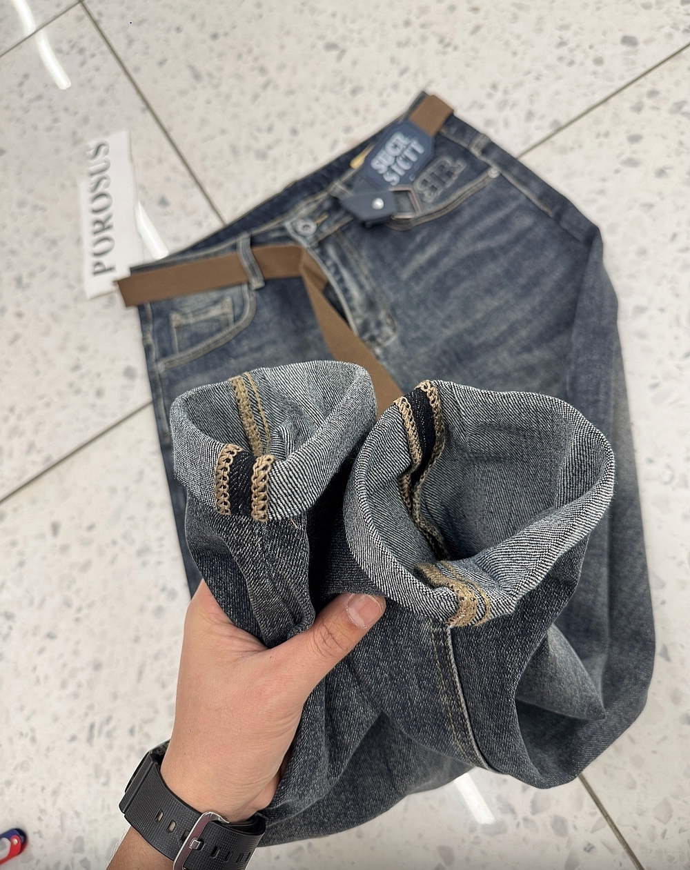 Джинсы без начеса