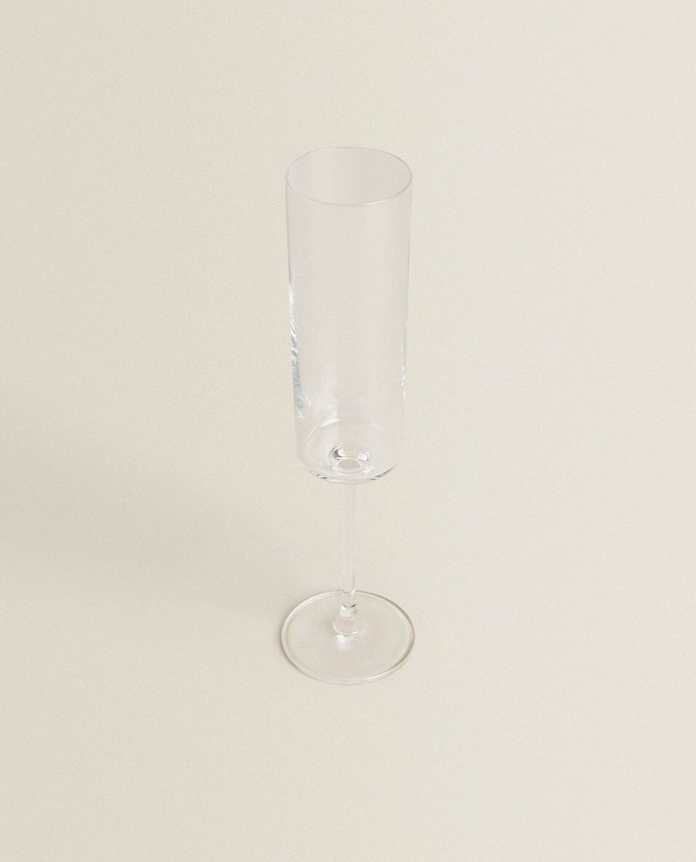 ZARA HOME ПРЯМОЙ ХРУСТАЛЬНЫЙ БОКАЛ-ФЛЕЙТА ДЛЯ ИГРИСТОГО ВИНА