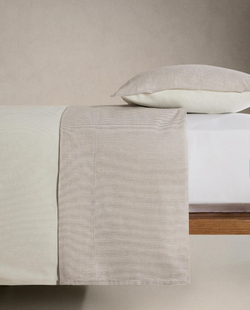 Zara Home - Полосатая простыня, серый, 210x280 см