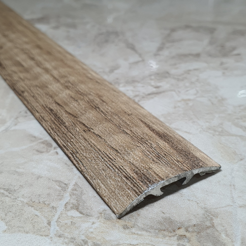 Порог-стык 30мм "DO-5" 2,7м Дуб натуральный ламинир. алюм.