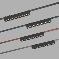 DK5670-BK Cветильник для трека-ремня Belty Smart, серия Grill, со светодиодом, L323*W40*H45мм, 48V DC, 12W, RA90, 24°, 2700-6000K, IP20, черный, алюминий