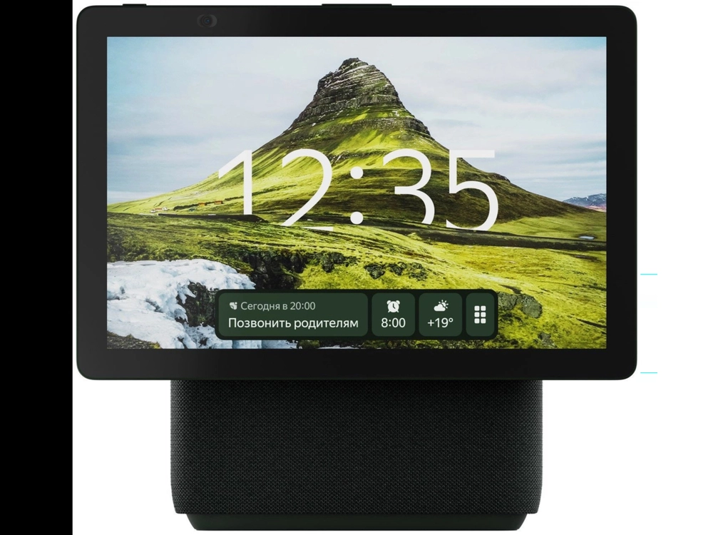 Умная колонка Яндекс Станция Дуо Макс с Алисой (60 Вт, Bluetooth 5.2, Wi-Fi, Zigbee, Дисплей), Зеленая