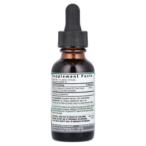 Nature's Answer, жидкий экстракт корня чай ху, без спирта, 1000 мг, 30 мл (1 жидк. унция)