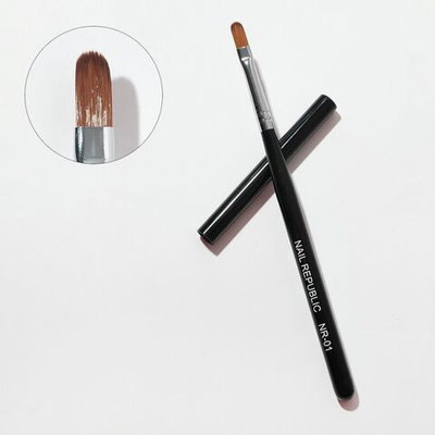 NR Nail Кисть для геля в футляре овал, 12мм