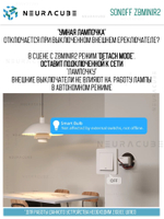 Zigbee реле Sonoff ZBMINIR2 Extreme, 10А/2200Ватт (Работает с Алисой, Сбер Салют)