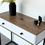 Туалетный столик консоль ROYAL 5311 эко (Дуб Веллингтон-Черный-р.черная)