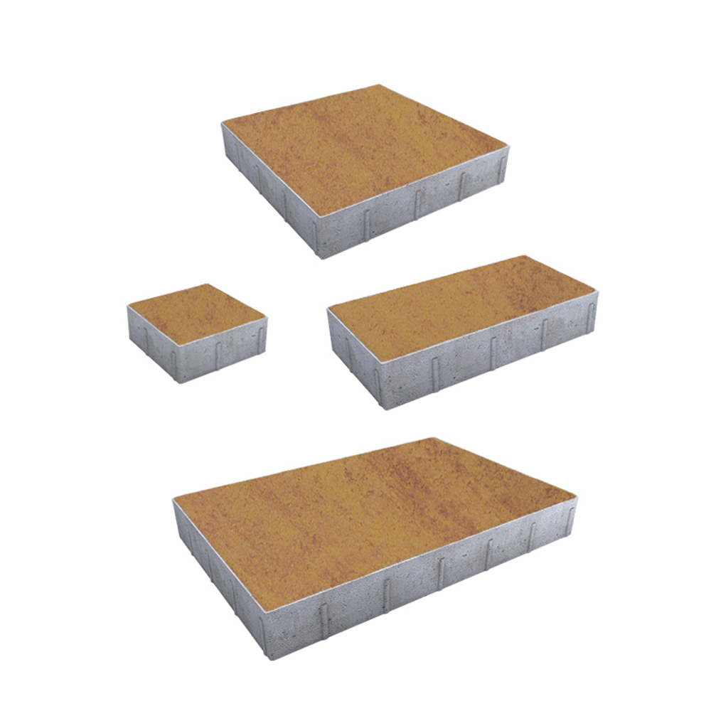 Тротуарная плитка ГРАНДО - Листопад гладкий Каир, комплект из 4 видов плит