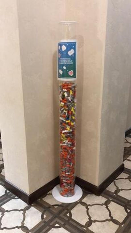 Колба с дном для сбора образцов товара