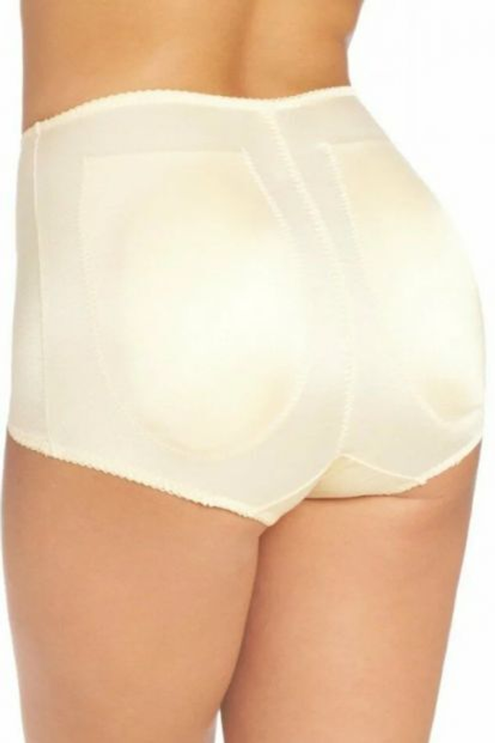 Шелковистые трусики с пуш-ап эффектом (Размер: XL) (Цвет: кофейный)