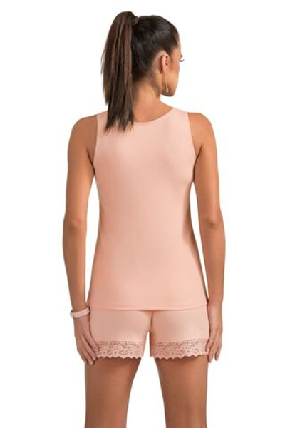 Легкая пижамка Lucy с кружевами (Размер: XL) (Цвет: персиковый)