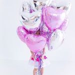 Шар (18"/46 см) Сердце, серебро 1 шт.