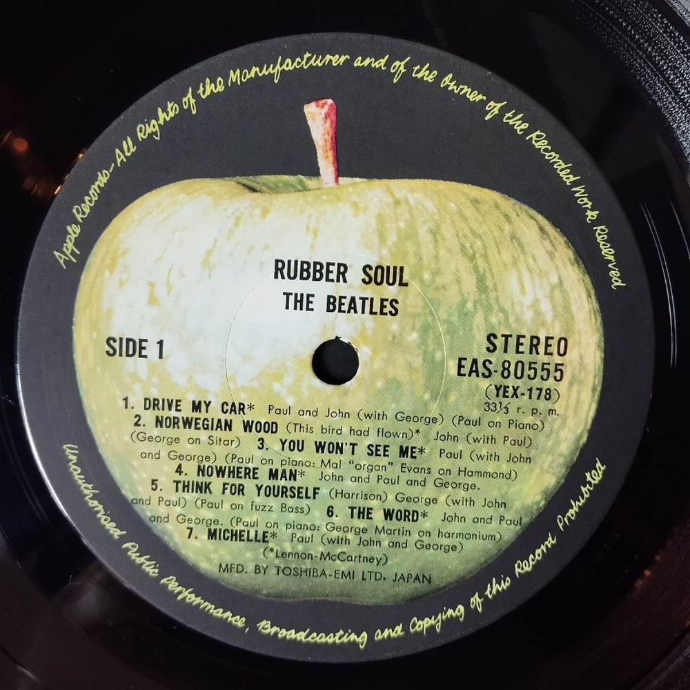 Винтажная виниловая пластинка LP The Beatles Rubber Soul (Japan 1976) (Obi) Norwegian Wood
