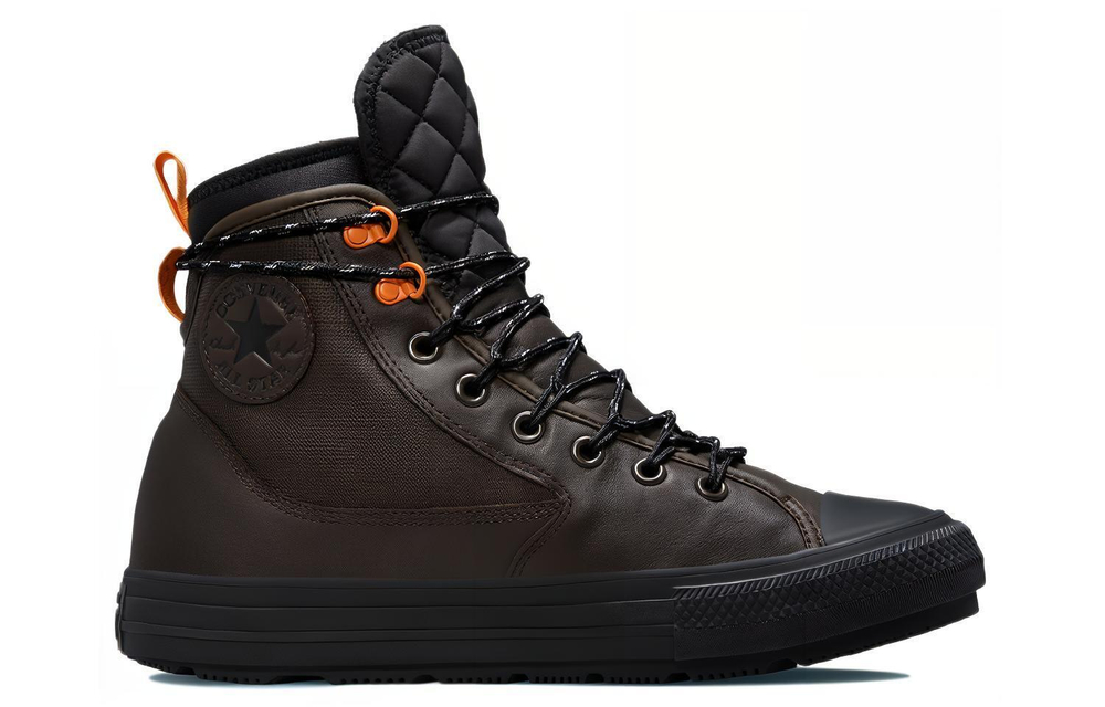 Converse casual non-slip wear-resistant high-top sneakers for men and women the same khaki brown