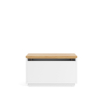 Abilen Сундук из шпона дуба и белого лака 60 x 40 см FSC 100%