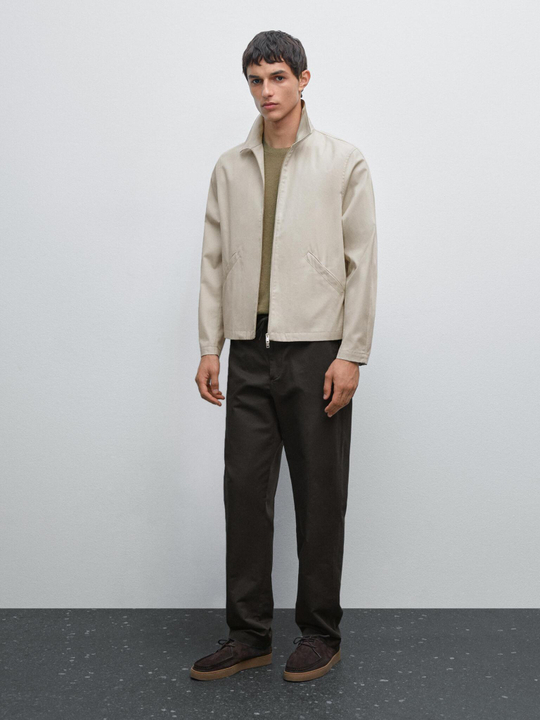 Massimo Dutti Джоггеры из хлопковой смеси, стальной