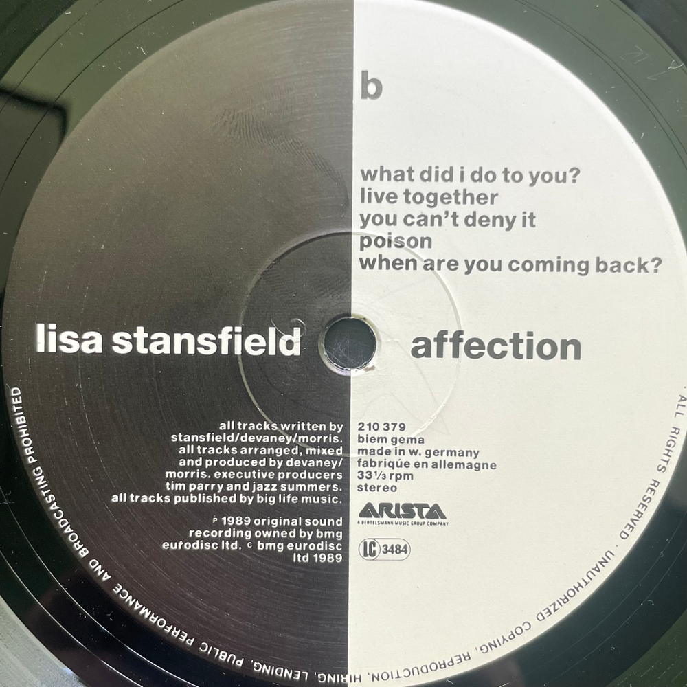 Lisa Stansfield- Affection (Германия 1989г.)