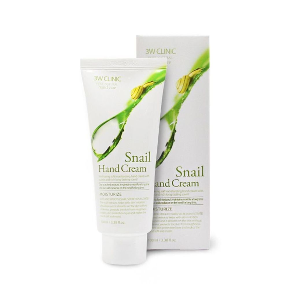 3W Clinic Moisturizing Hand Cream увлажняющий крем для рук с муцином улитки