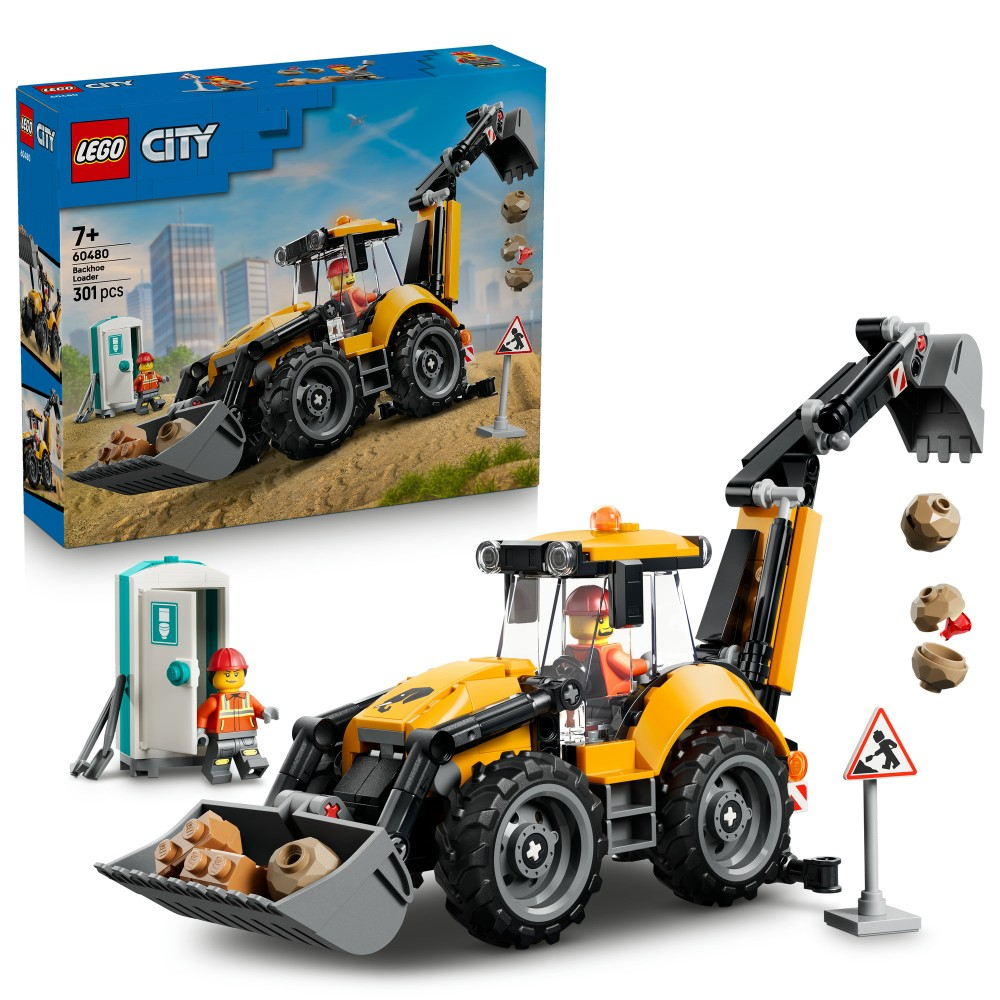 Конструктор LEGO City 60480 Жёлтый экскаватор-погрузчик — фото 1