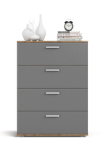 Комод LUX серый графит, крафт табачный