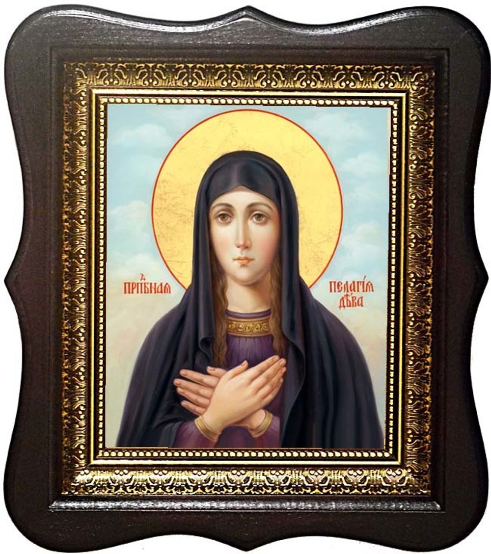 Пелагия Антиохийская, Елеонская, Палестинская, Преподобная. Икона на холсте.