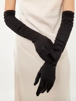 Перчатки длинные атласные