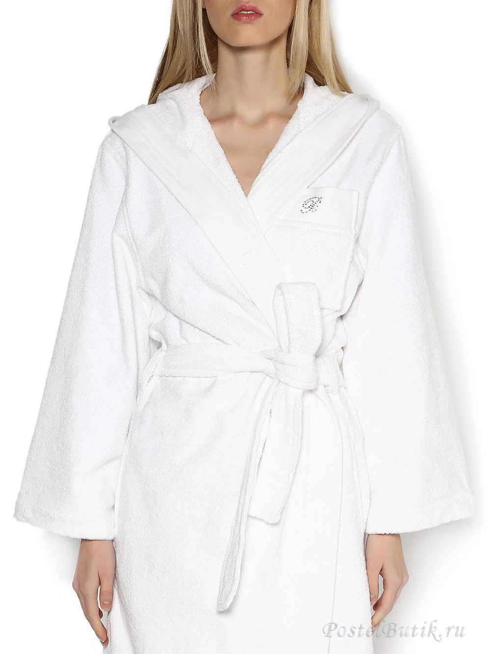 Элитный халат махровый Crociera белый от Blumarine