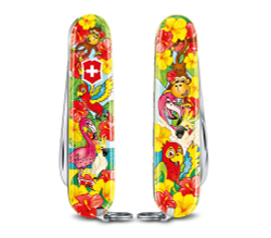 Нож My First Victorinox Parrot Edition, 84 мм, 9 функций, красный