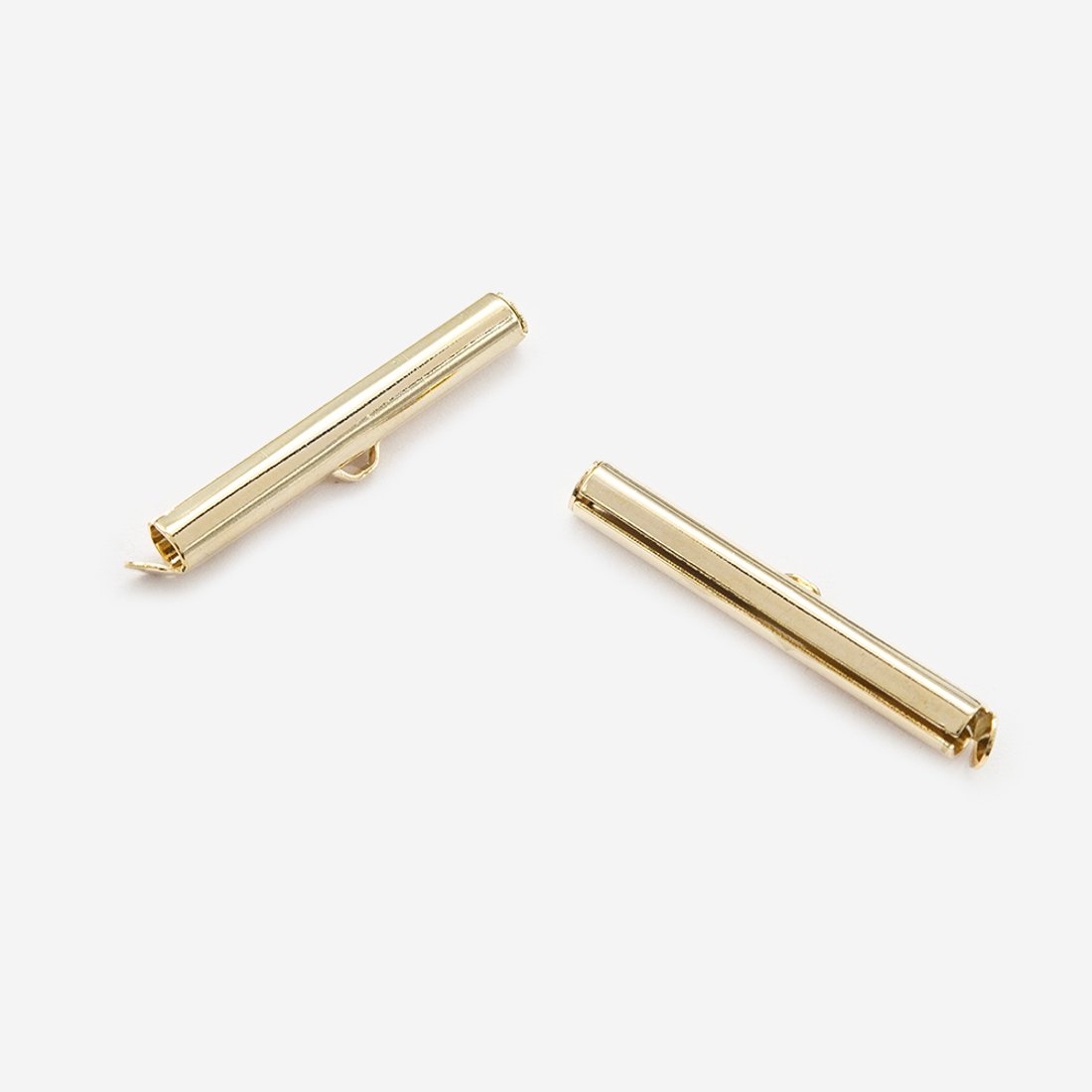 Концевик-трубочка, 30мм, позолота