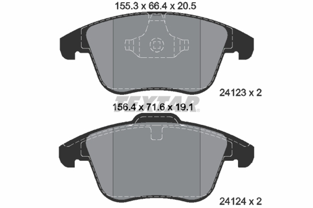 TEXTAR - 2412301-TET - Brake Pad Set, disc brake